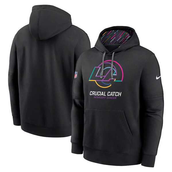Men's Los Angeles Rams Black 2024 Crucial Catch Club Pullover Hoodie,We sell and wholesale Men's Los Angeles Rams Black 2024 Crucial Catch Club Pullover Hoodie on line form chian!